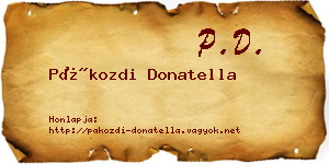 Pákozdi Donatella névjegykártya